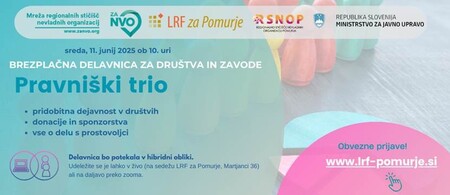 Brezplačna delavnica in individualno svetovanje za društva in zavode
