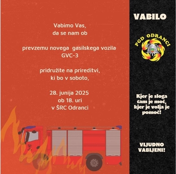 VABILO - PGD ODRANCI